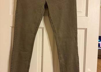 Jeansy męskie 32/32 Carry khaki bawełna ze streczem zwężane