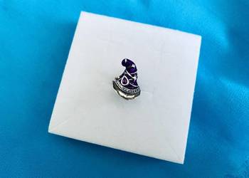 nowa halloweenowa zawieszka charms beads kapelusz czarownicy srebro 925