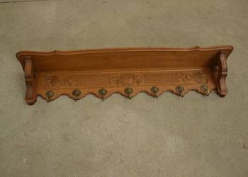 wieszak dębowy ścienny 131 cm.