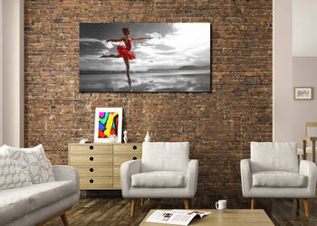 obraz BALETNICA 3- 120x70cm na płótnie tancerka
