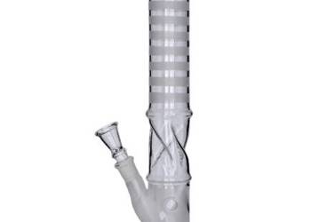 Bongo szklane Chillout 45 cm Mrożona Tuba Fajka Wodna Matowy Wzór