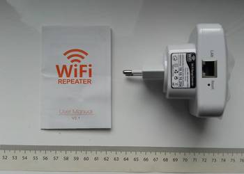 Bezprzewodowy wzmacniacz sygnału WIFI, 230V, RJ45, WPS, 2,4G