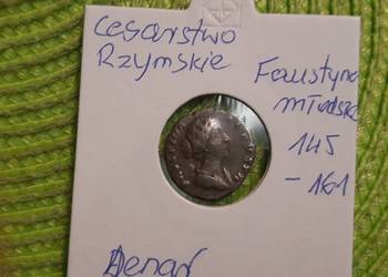 moneta srebrna denar Cesarstwa Rzymskiego cesarz Faustyna M