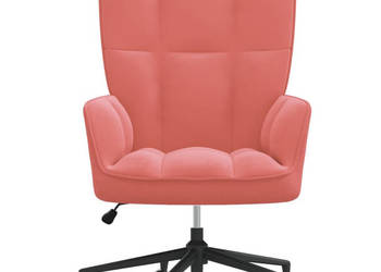 Fotel różowy obity aksamitem WM-328176