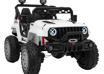 DUŻE auto terenowe 4x4 OFF ROAD Speed białe dla dzieci 12V pilot