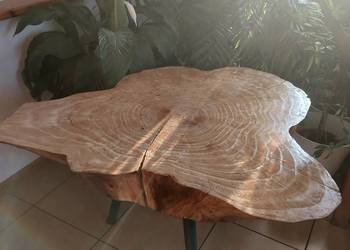 Stolik kawowy z plastra jodły