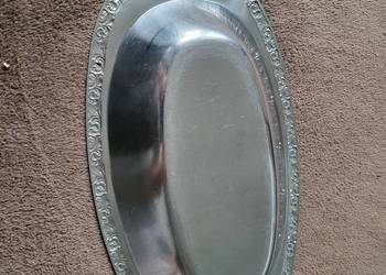 Taca,patera metalowa 30 cm.vintage