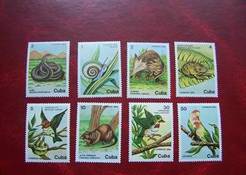 Kuba 1984 MNH Mi. 2886/93 Fauna Zwierzęta i Ptaki  a
