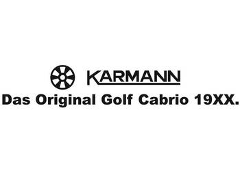 Naklejka KARMANN Das Original Golf Cabrio 19XX. (VW Volkswagen Golf)