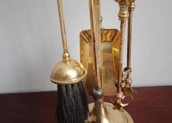 Mosiężny zestaw kominkowy