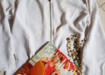 Vintage, biała koszula, bluzka, kobieca, damska, suwak, okaz Vintage, biała koszula, bluzka, kobieca, damska, suwak, okaz