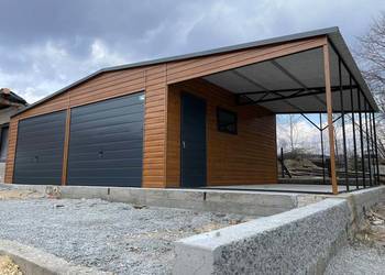 Garaż blaszany wiata Wzmocniony PROFILAMI. Producent SZYBKA REALIZACJA