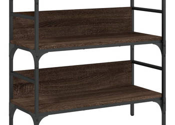 Stolik konsolowy brązowy dąb 75x32x75 cm WM-839057