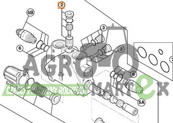 25/221876, 25-221876, 401/B0793 ZAWÓR KOMPENSACYJNY ROZDZIELACZA JCB