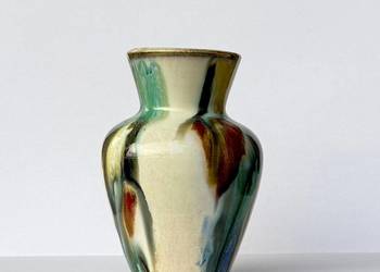 Wielobarwny wazonik vintage ceramika Niemcy West German Pottery lata 60-70
