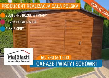 Mały Garaż / Magazyn na Narzędzia Wiatka na Drewno  – Maj-Blach