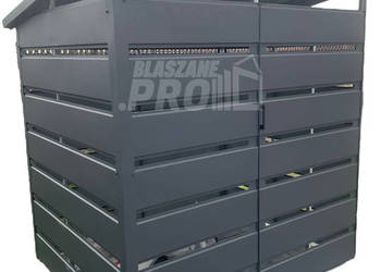 Domek Ogrodowy 3x3 Drzwi Okno Dach dwuspadowy Antracyt GP228