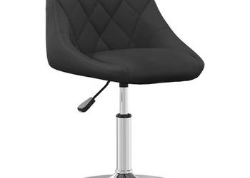 Obrotowe krzesła stołowe 6 szt. czarne obite aksamitem WM-3088766