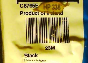 Tusz do drukarki HP 338, oryginał produkcji irlandzkiej, nieużywany