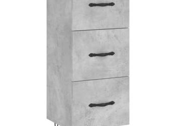 Szafka szarość betonu 345x34x90 cm materiał drewnopochodny WM-828600