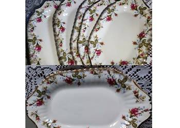 półmisek salaterka talerz Chodzież Iwona złota róża porcelanowy zestaw