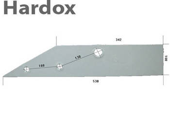 Płoza krótka HARDOX 86291/P części do pługa OVERUM