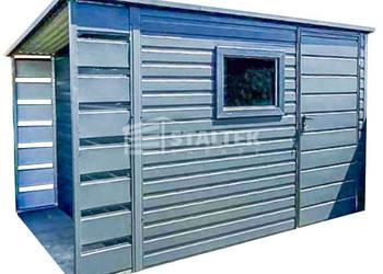 Schowek - Domek Ogrodowy 2,5x2,5m + Wiata 0,5 - Drzwi - Okno Dach ST143