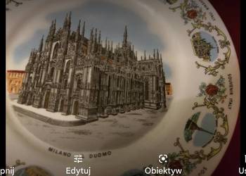 Talerz kolekcjonerski Milano Mediolan porcelana Italia