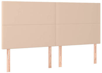 Zagłówek do łóżka cappuccino 200x5x118/12 cm sztuczna skóra WM-3122257