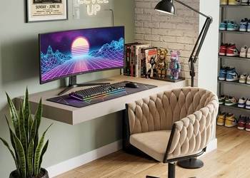 Obrotowe Beżowe Krzesło Tapicerowane Rosa, Wysyłka 24H, Dostawa 0zł!