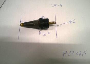 Świeca do zasilania sprzęgła M22x1,5, szczotkotrzymacz M22x1,5