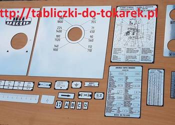 Frezarka FYD 32 Tabliczka Tabliczki Tabela Obrotów