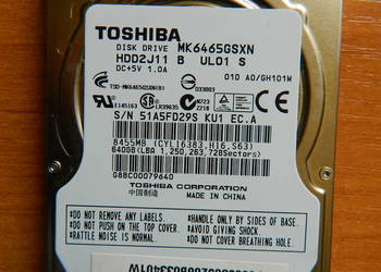 Dysk HDD Toshiba 640 GB SATA Stan idealny