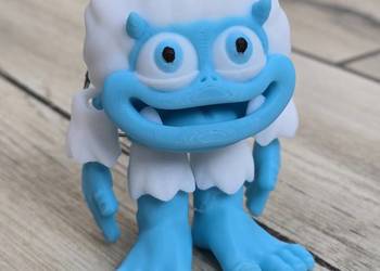 Wesoły Brelok Yeti 3d - Druk3d Keychain fidget mixGadzet
