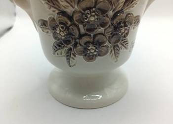 Doniczka osłonka porcelana kwiaty brązowe Rosa Ljung Sweden