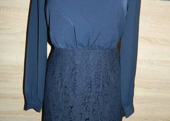 Vero Moda elegancka sukienka gipiura roz XS