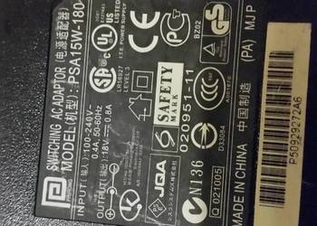 ZASILACZ PSA15W-180 18V-0.8A  AC
