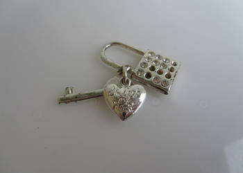 Wisiorek kłódka klucz i serce ( Unlock my heart )