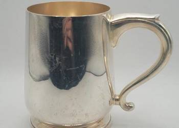 Elegancki antyczny srebrowany kufel / tankard
