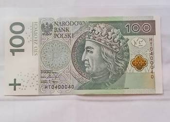 Banknot 100 zł  Radar-  HT  0400040    2018r.