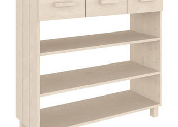 Stolik konsolowy HAMAR miodowy brąz 90x35x90 cm lita sosna WM-340464