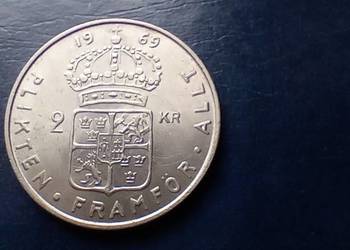 Stare monety 2 korony 1969 Szwecja
