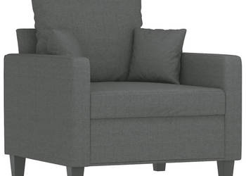 Fotel ciemnoszary 60 cm obity tkaniną WM-359252