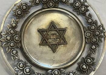 Judaistyczna taca dekoracyjna z Gwiazda Dawida