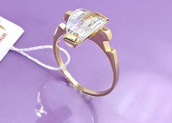 WYPRZEDAŻ !-30% Pierścionek r.16 Złoty pr.585 Nowoczesny Z-974 WYPRZEDAŻ !-30% Pierścionek r.16 Złoty pr.585 Nowoczesny Z-974