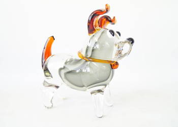 Figura szklana figura Murano style pies piesek Figura szklana figura Murano style pies piesek