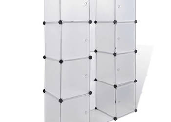 Szafa modułowa z 9 przegrodami 37x115x150 cm biała WM-240498