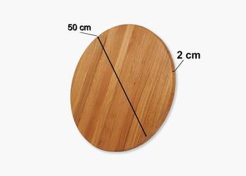 Blat dębowy na stolik 50cm Blat dębowy na stolik 50cm