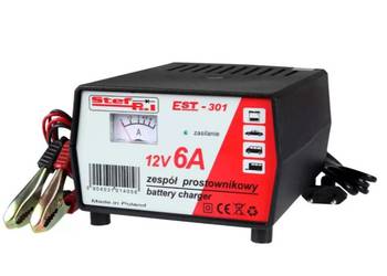 Nowy POLSKI Prostownik Stef-Pol EST-301 12V/6A