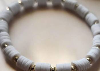 Ręcznie robiona bransoletka z polimerowych glinianych koralików